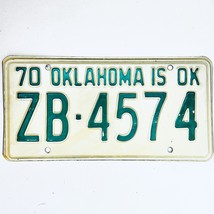1970 United States Oklahoma Tulsa County Passenger License Plate ZB-4574 - €10,98 EUR