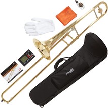 Trombone Kit By Mendini By Cecilio - Bb Tenor Brass Instruments For Chil... - £211.85 GBP