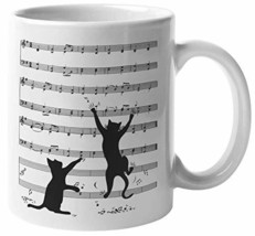 Make Your Mark Design Cats And Music. Musical Coffee &amp; Tea Mug For Cat L... - $19.79+