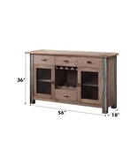 Nathaniel 56&quot; Server, Maple Finish - $19,240.37 MXN