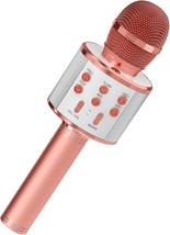 Kids Microphone For Singing, Wireless Bluetooth Karaoke Microphone, Rose... - £35.39 GBP