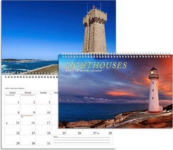 2023 Spiral-bound Wall Calendar (Lighthouse) - 12 Months Desktop / Wall Calendar - £12.65 GBP