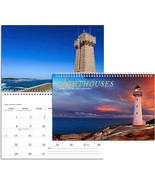 2023 Spiral-bound Wall Calendar (Lighthouse) - 12 Months Desktop / Wall ... - £12.65 GBP