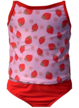 Wonder Nation Girls Strawberry Tankini 2 PC Swimsuit Size 3T Pink - £5.29 GBP