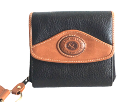 Kathie Lee Collection Women Wallet Brown Black Leather Coin Purse - £9.71 GBP