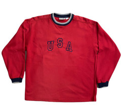 Diport USA Crewneck Long Sleeve USA Sweatshirt Men’s Red USA  4th of July - $13.59