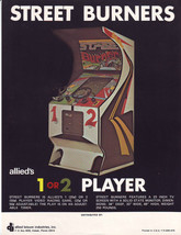 Street Burners Original Video Arcade Game Nos Flyer Allied 1975 - £18.02 GBP