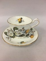 Vintage Aynsley Bone China Tea Cup and Saucer 2810F flowers yellow  - £21.82 GBP