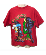 Vintage Garfield Odie Red Stocking Stuffer Christmas Holiday Tee Shirt U... - £18.89 GBP