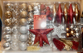 Christmas Tree Decoration Sets 102pc Ornaments Shatterproof You Choose T... - €17,05 EUR