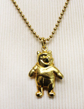 Classic Disney Articulated Pooh Bear Costume Gold Chain Necklace - $15.83