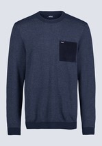 Buffalo David Men&#39;s William Knit Pullover Crewneck Sweater - Midnight Bl... - $34.99