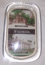 Souvenir of George Washington, Mt Vernon Mansion, Tomb VA Glass Paperweight - £26.11 GBP