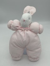 House of Hatten Plush Rabbit Bunny Toy 12&quot; Pink Stripe - £10.63 GBP