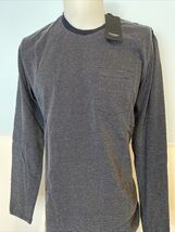 Matinique Claude Dark Navy and White Striped Long Sleeve Tee, Men&#39;s Size... - $23.74