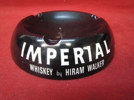 Vintage Imperial Whiskey by Hiram Walker Metal Ashtray Peoria IL - £19.77 GBP