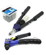 8&quot; AND 13&quot; Hand Riveter w/ 1000 pc Assorted Rivet Set Pop Nut Gun Settin... - $76.77 CAD