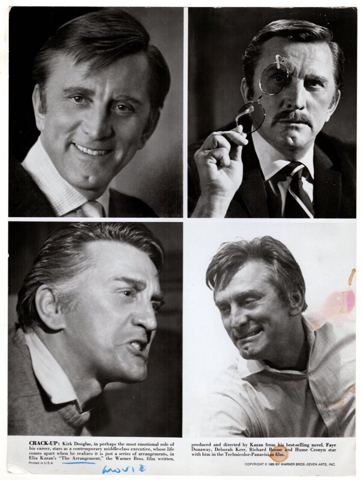 *Elia Kazan&#39;s THE ARRANGEMENT (1968) Ad-Man Kirk Douglas Hs Nervous a Br... - $35.00
