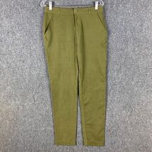 Beta House Pants Women&#39;s Size 8 Chino Green Polyester Blend Mid Rise - $310.54 MXN