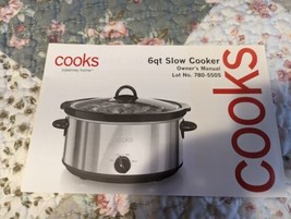 Cook&#39;s Essentials 6qt Slow Cooker. *Manual Only* Lot no. 780-5505 - £7.90 GBP