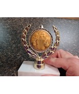 Vtg  Accordion Trophy Laurel Wreath Italian Marble - $40.81 CAD
