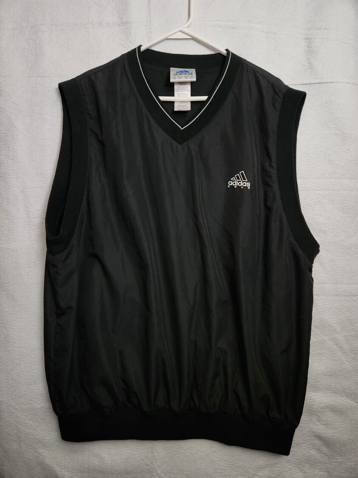 Adidas Golf Mens Pullover Athletic Vest Sleeveless Size XL Polyester Black - $19.68