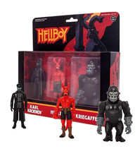 ReAction Hellboy Series 2 Karl Kroenen, Hellboy &amp; Kriegaffe Action Figure 3-Pack - £15.89 GBP