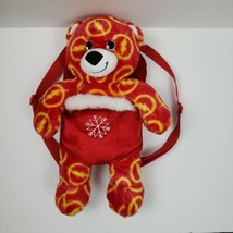 Build A Bear Carrier Backpack Santa Claus Red Velvety Valentine -Needs Repair - £11.38 GBP