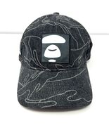 Aape By Bathing Ape Hat Strapback Cap Line Camo Black Grey Moonface Monkey Bape - $98.95