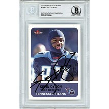 Kevin Dyson Tennessee Titans Signed 2002 Fleer Tradition BGS On-Card Auto Slab - $79.16