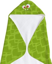 Caroline&#39;s Treasures HLW1002BHTW Green Monster Soft and Absorbent Hooded Baby To - £36.76 GBP