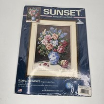 Sunset Dimensions Needlepoint Kit-Floral Elegance 12x16 Flowers In Vase #13136 - £18.96 GBP