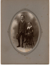 Cabinet Photo Two Young Brothers from the Late 1880s - £6.87 GBP
