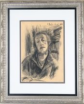 Leonid Balaklav Self-Portrait Charcoal on Paper 19&quot; x 16&quot; Signed &amp; Dated... - $1,983.43