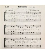1883 Gospel Hymn Substitution Sheet Music Victorian Religious Ephemera A... - $19.99