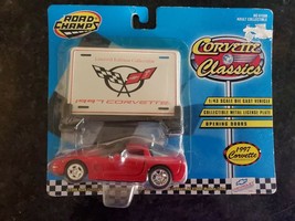 Road Champs Corvette Classics 1997 Corvette License Plate 1/43 Vintage U... - £11.12 GBP