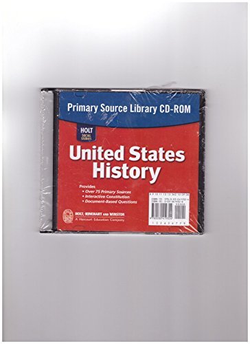 United States History: Primary Source Library (Holt Social Studies) [CD-... - $11.72