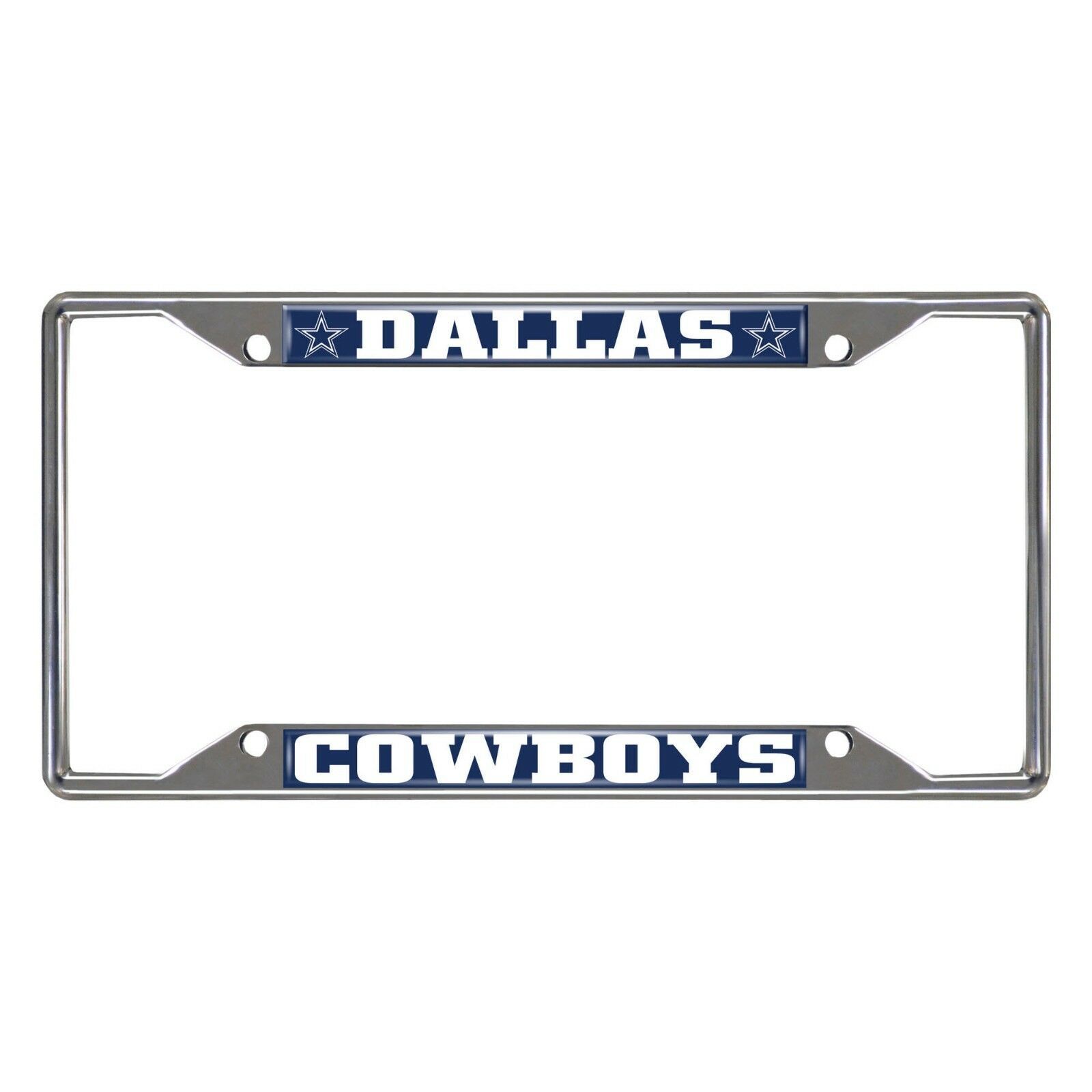 Fanmats NFL Dallas Cowboys Chrome Metal License Plate Frame Delivery 2-4 Days - $14.64