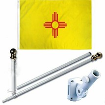 K&#39;s Novelties New Mexico 2 x 3 FT Flag Set + 6-Ft Spinning Flag Pole + Bracket T - £27.59 GBP