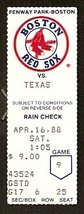 Texas Rangers Boston Red Sox 1988 Ticket Larry Parrish HR Paul Kilgus 3 Hitter - £2.39 GBP