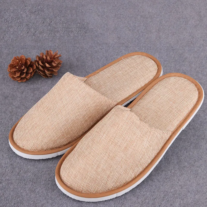 2024 New Simple Unisex Cotton And Linen Slippers Hotel Travel Spa Portable Men S - $52.90