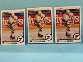 1990-91 Upper Deck Hockey Adam Oates Card #173 Lot of 3 - St. Louis Blues Center - £2.19 GBP