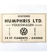 1954 Volkswagen Humphris Ltd Oxford Advertisement Import Automobilia E89F1 - $366.03 MXN