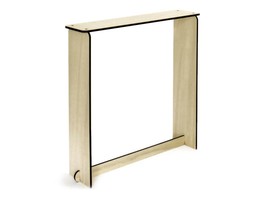 Minimalist Laser-Cut Wood Console Table, Slim Modern Design with No Lower Shelf, - $138.00