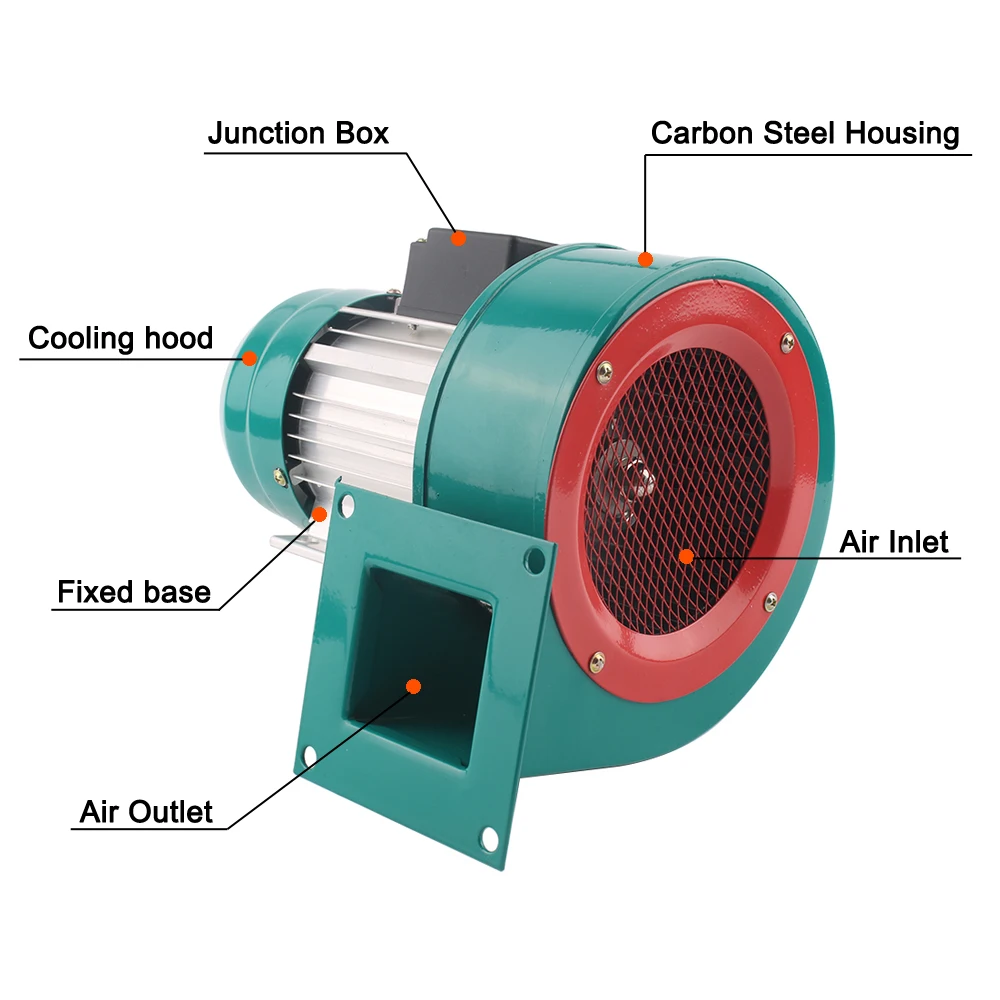 120W 220V 380V cooling fan low noise industrial fan vacuuming centrifugal blower - £223.41 GBP