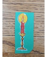 Vintage Postal Seal Christmas Candle Decoration Backed to Paper - $0.94