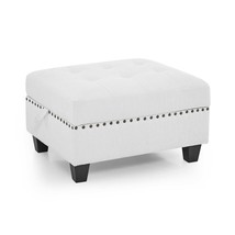 Ottoman Ivory 25.5x31.5x19 Inches for Stylish Comfort - $240.61