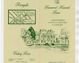 The Hammond Harwood House Brochure Annapolis Maryland  - $17.82