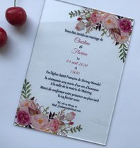 10pcs clear acrylic invitation custom acrylic wedding invitation cards - £5.18 GBP+