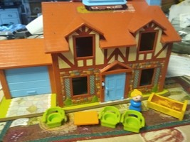 Vintage 1980 Fisher-Price Little People #952 Brown Tudor  Dollhouse  Furniture - £30.07 GBP